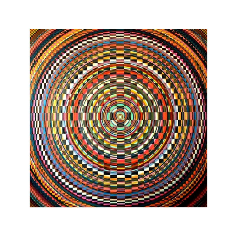Colour Bits Acrylic Painting by Ghanshyam Gupta – 30" x 30" Abstract Geometric Canvas Art with Vibrant Squares and Mandala Motifs for Modern Home Décor