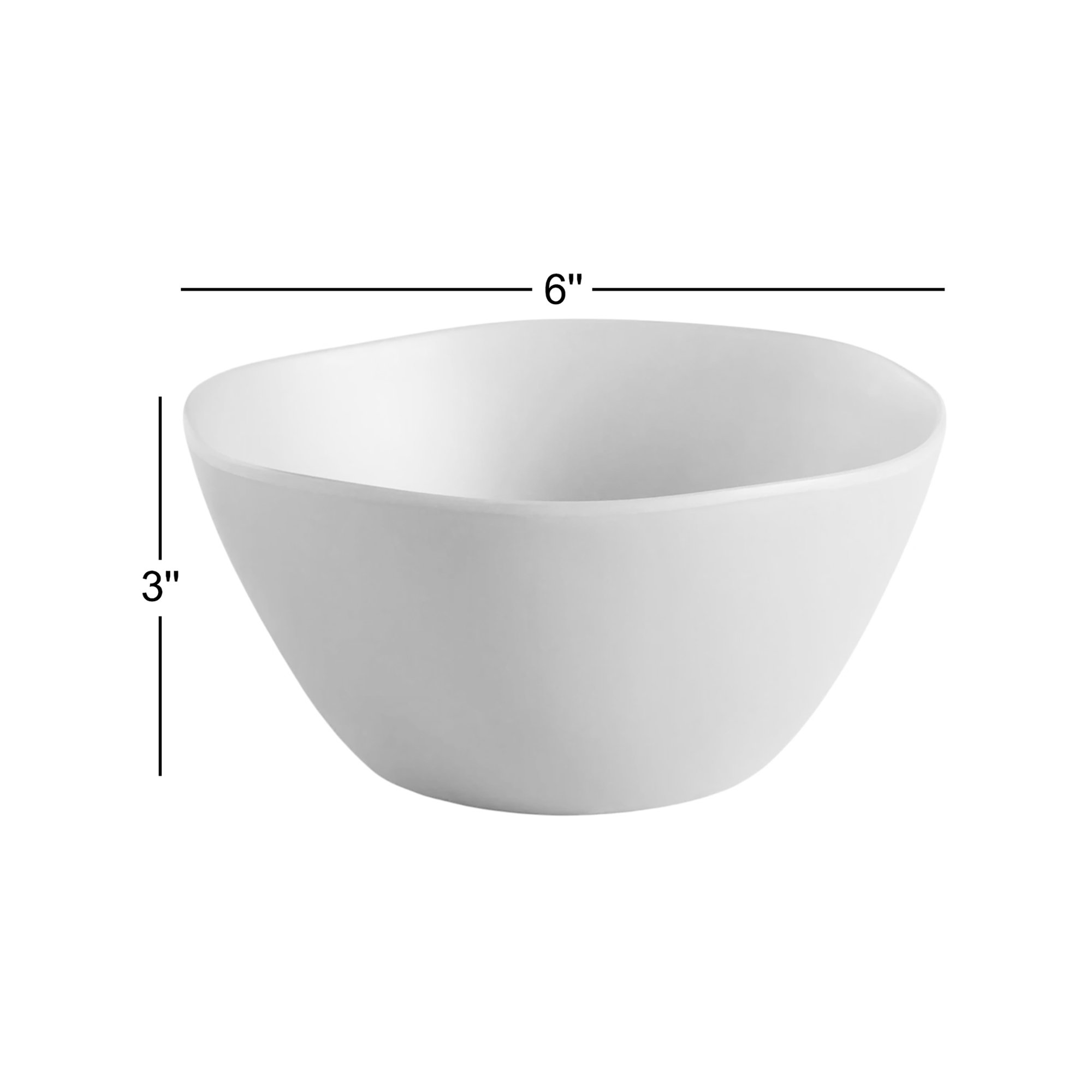 Laya Matte Melamine Rice Bowl, Gray