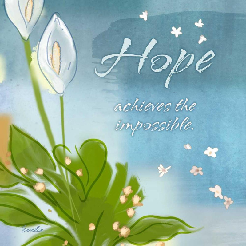 Art sur toile tendue par Trinx Evelia Designs Gallery: Blue Floral Inspiration, H 20 po x l 20 po