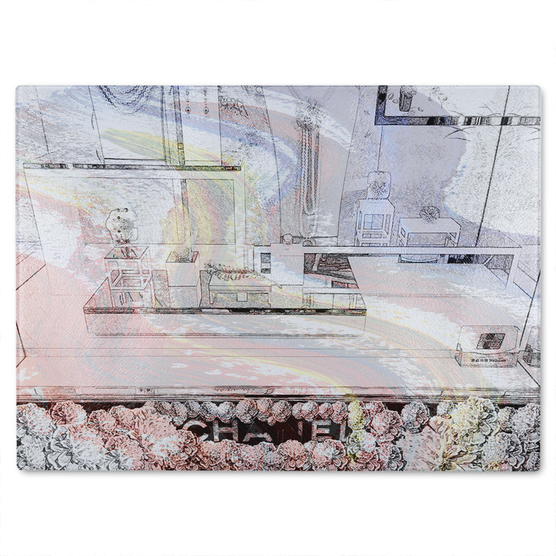 Window Shopping Glass Chopping Board
