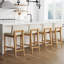 Tabouret de comptoir rembourré Exposed avec pieds en bois massif, ensemble de 4-1593326194-1593326088-1593326195