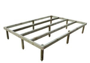 Timber Shed Base, 8cm H x 300cm W x 89cm D