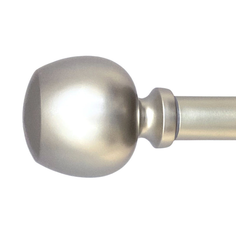 Tringle à rideaux simple réglable en métal Ingaberg Eleanar, 72 po - l 144 po, Nickel