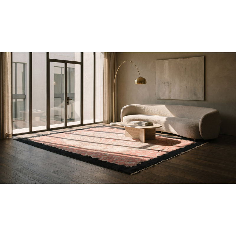 Tapis ivoire rectangulaire rectangulaire en laine de style art déco ivoire antique années 1920