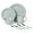 Martha Stewart 32 Piece Stoneware Dinnerware And Flatware Combo Set - Grey-88606057