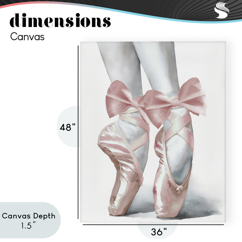 Ballet Pointe Shoes, design par Elizabeth Medley, H 48 po x l 36 po