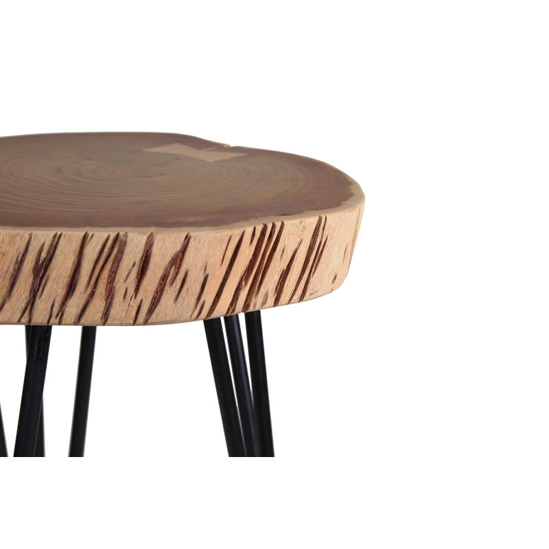 Solid Wood Top End Table