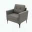 Chaise d'appoint moderne - Similicuir - Gris-249172240