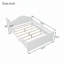 Lit double pour enfants, lit plateforme double en bois avec tête et pied de lit, blanc-1791741282-1791741281
