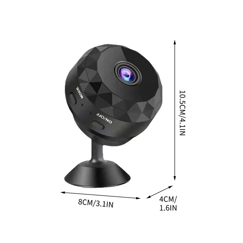 Caméra dôme pour animal de compagnie HD WiFi 1 080 P, noir