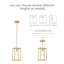 Luminaire suspendu 1 lumière avec cage réglable