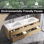 Meuble-lavabo mural flottant avec double surface de comptoir en blanc-570552124-570552126