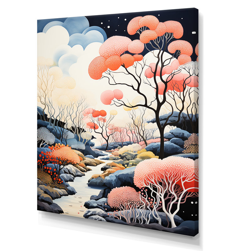 Corail, paysage naturel, Toile tendue, 40" H x 30" W