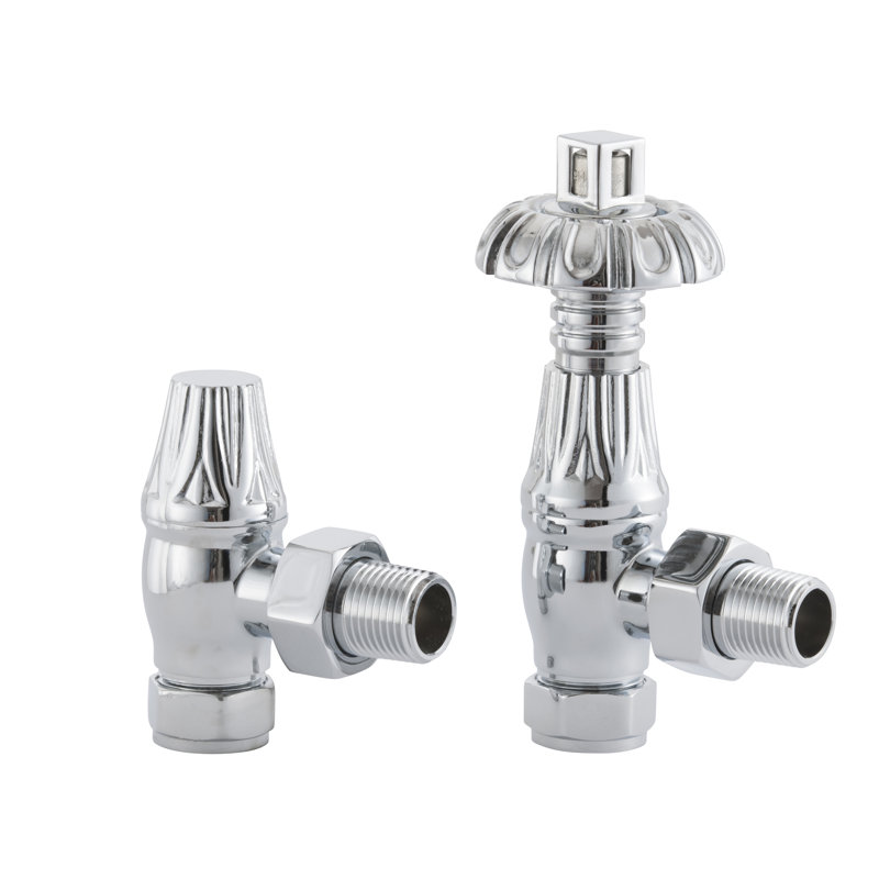 Abe Heating Thermostatic Radiator Valve with Wheel Head & Lockshield, Chrome
