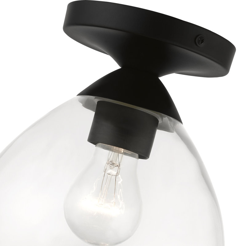 Plafonnier semi-encastré 1 lumière Astair Astair, Noir
