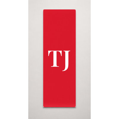 Tajikistan World Flag Luxury Diamond Monogram — Green Red White — Tall Canvas Wall Art