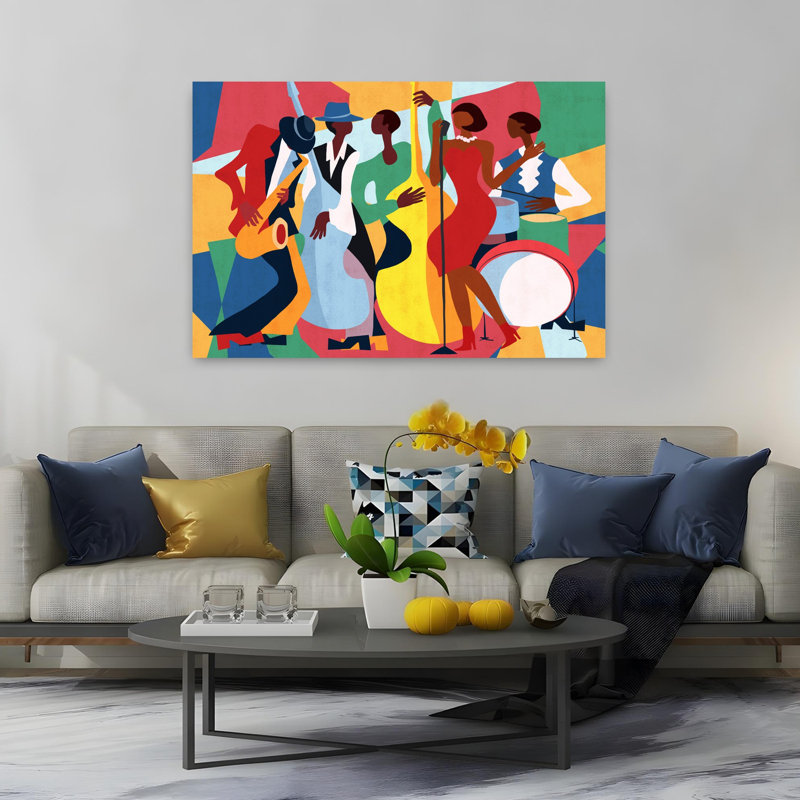 Art contemporain contemporain abstrait, H 40 po x l 60 po
