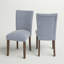 Chaise parsons Harpa rembourrée en bleu