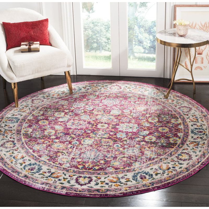 Gonzalez Oriental Area Rug, Round 201 cm