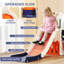 AIYAPLAY Kids Slide 5 in 1 Toddler Slide Set Frog Theme Ages 1-3 Orange