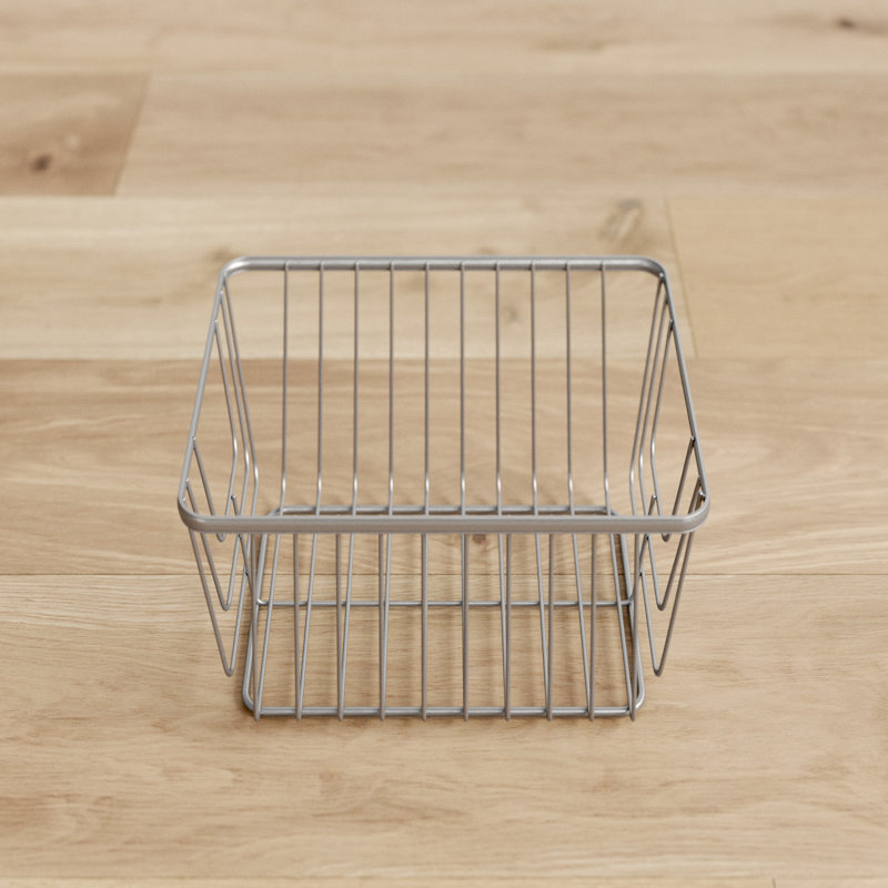Panier en métal Ashley, Nickel satiné