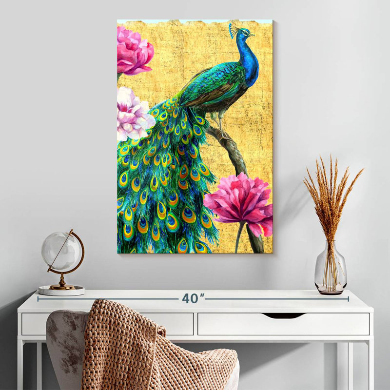 Brampt Peacock, 30" H x 20" W