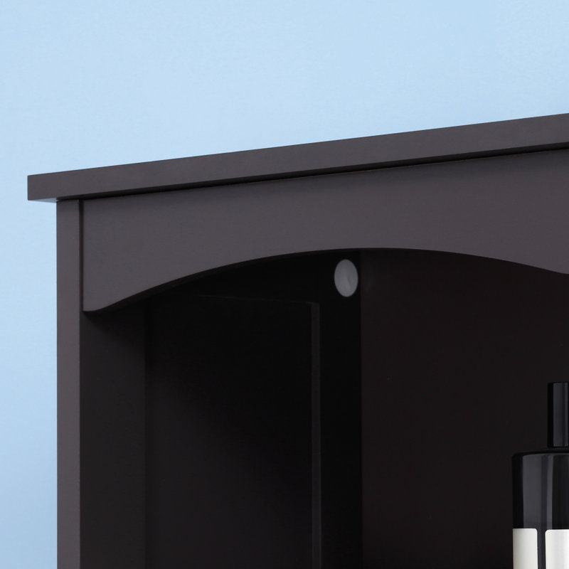 Tall Bathroom Shelf Unit - Brown With 3 Shelves And Drawer For Organization Linen Tower Cabinet Storage