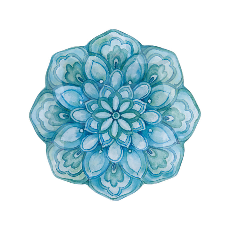 4-Piece Jewel Medallion 8" Melamine Plate