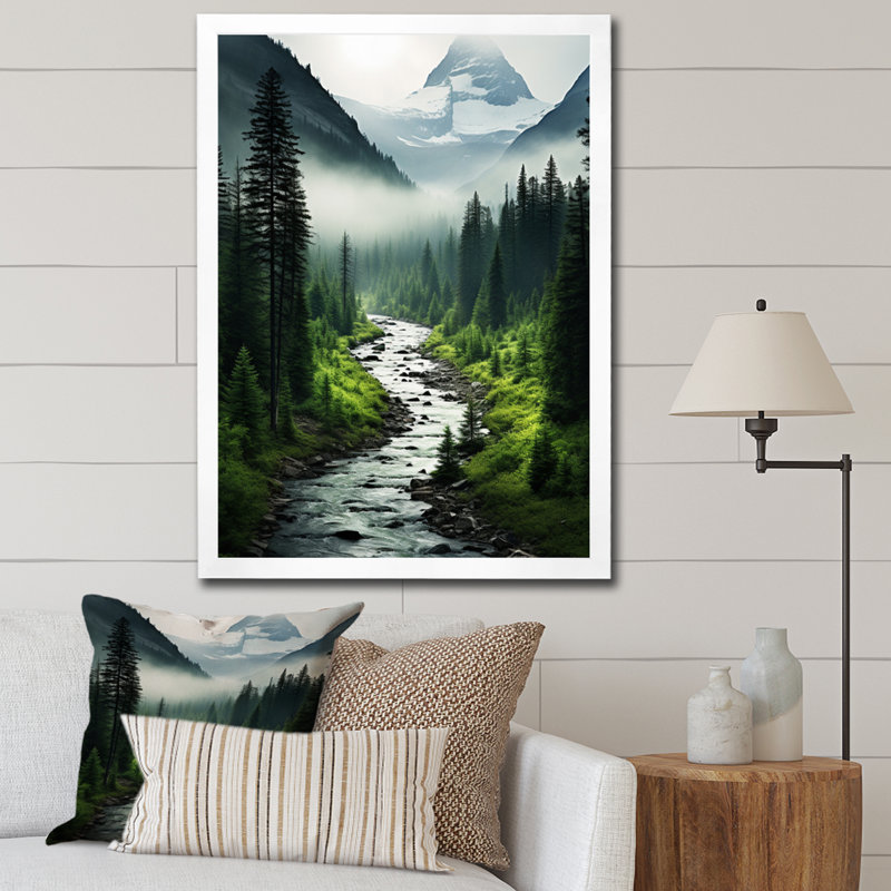 Beedie Canada Misty Morning sur toile, H 20 po x l 12 po x P 1 po, Cadre photo blanc
