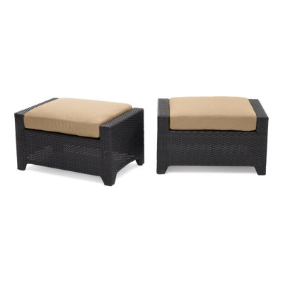Repose-pieds d'extérieur avec coussin Sunbrella Fionnula