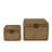 Rattan Handmade Woven Rattan Decorative Brown Box with Bronze Latches Set-1500875525