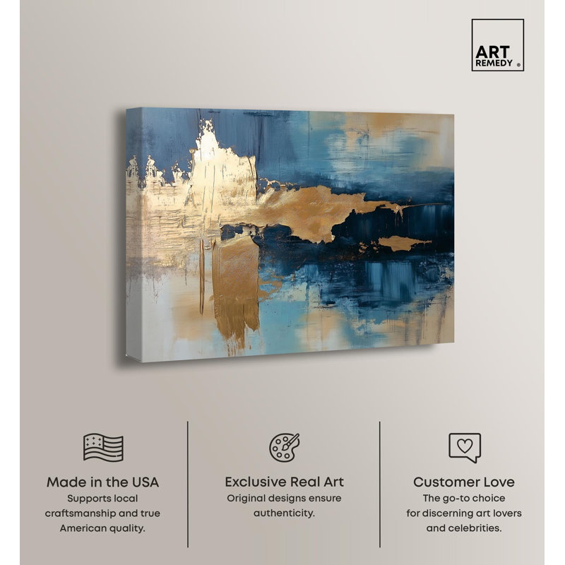 Impression sur toile bleu sarcelle Granted Pass II par Art Remedy, H 24 po x l 30 po, Toile tendue avec châssis