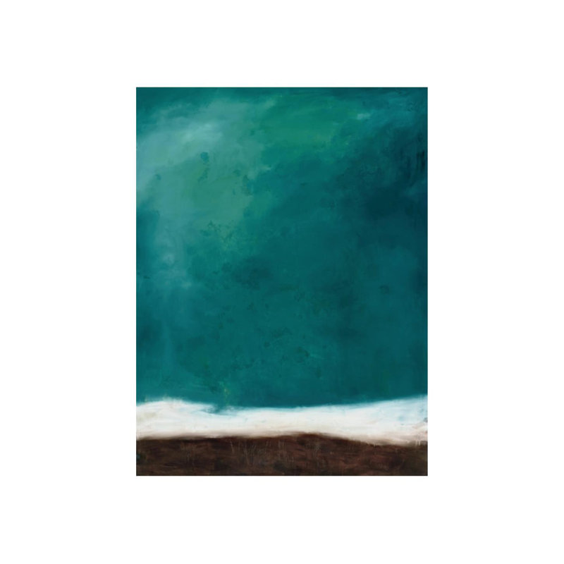 Turquoise Trifle Print by Samuel Kane, Glass Coat, 48" H x 36" W x 1.5" D