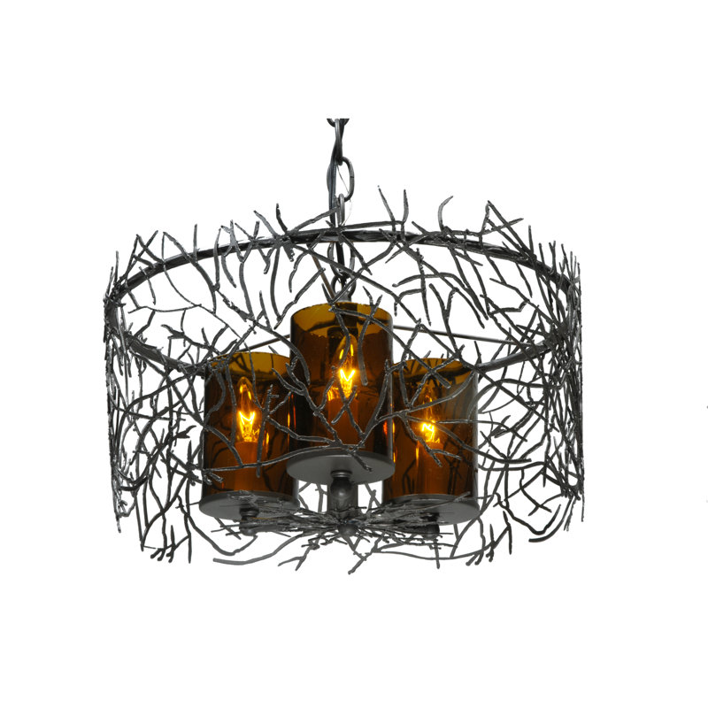 Greenbriar Oak 3 - Light Chandelier