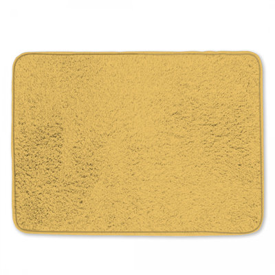 Solid Yellow Background Bath Mat