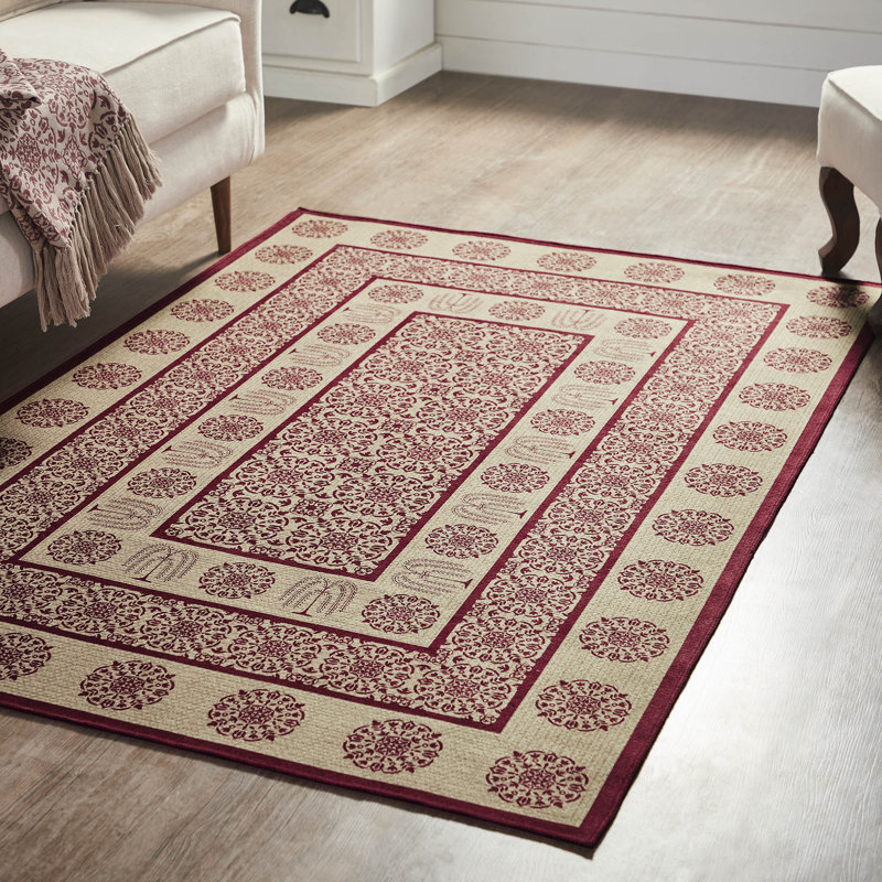 Custom House Washable Geometric Indoor / Outdoor Rug, Rectangle 4' x 6'