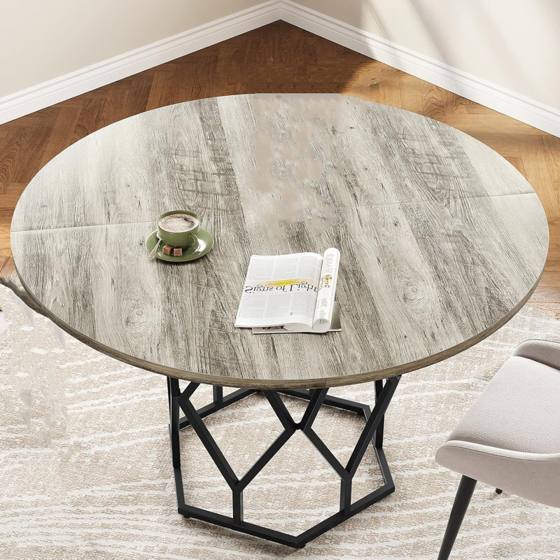 Round Metal Base Dining Table