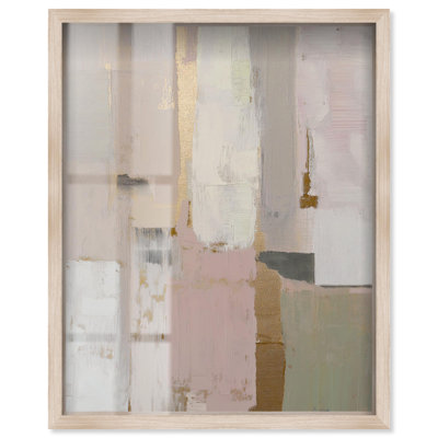 Misty Pink Dawn III Shadowbox Print Neutral Boho Art by Art Remedy