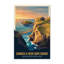 Carrick-a-Rede Rope Bridge, Northern Ireland - Coastal Romance Travel Poster. Giclee Print on Wrapped Canvas. Wall Art, Home Decor - Coastal & Maritime, Northern Ireland 1 Piece Wrapped Canvas Wall Art-751070467