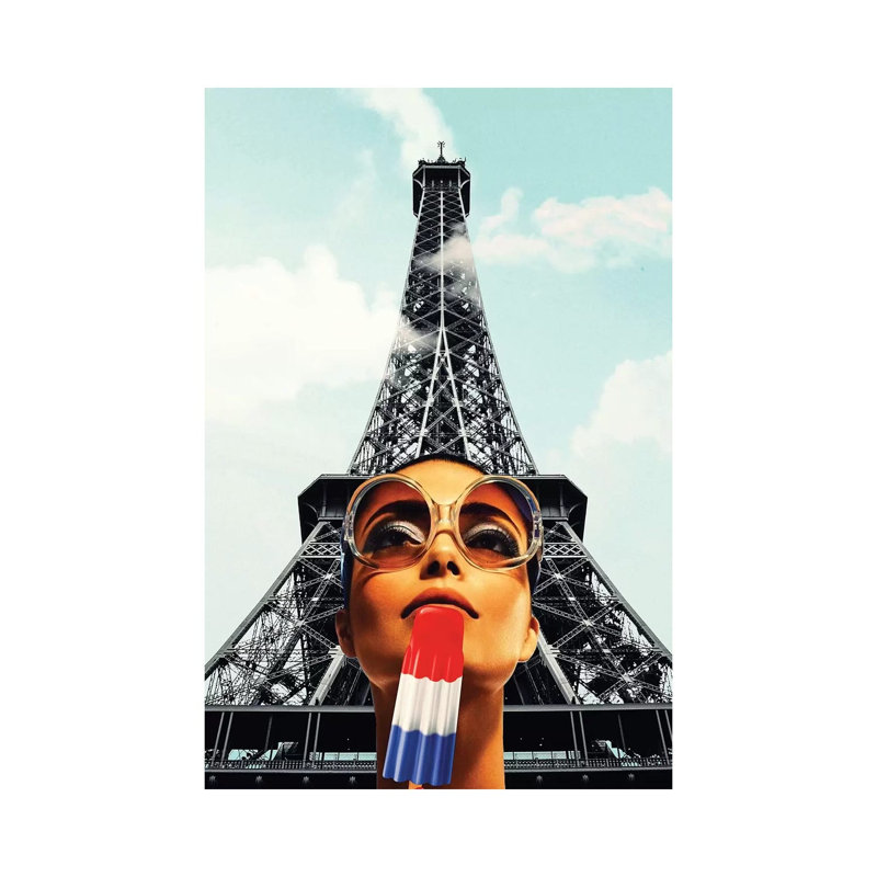 Summer In Paris by Kiki C Landon - Print on Canvas, Wrapped Canvas, 30.48cm H x 20.32cm W x 1.91cm D