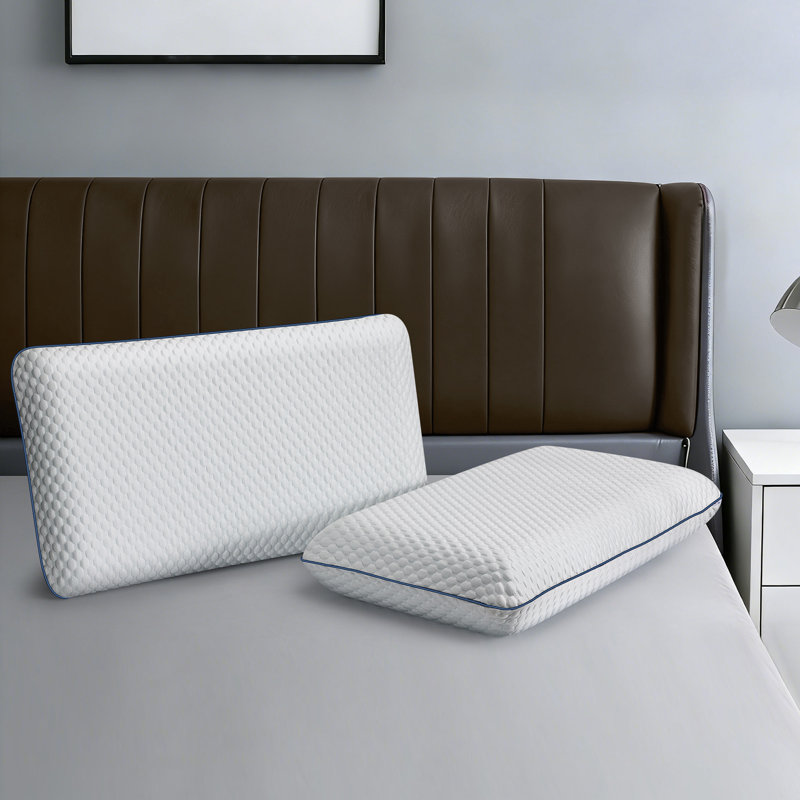 Oreiller de soutien moyen en mousse viscoélastique Sleep by Wayfair™, Très grand, Médium, Paquet de 2