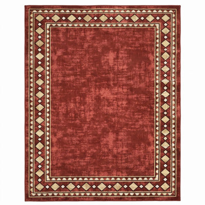Tapis moderne géométrique, tapis lavable pour le salon, la salle à manger et le bureau