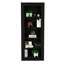 Bibliothèque avec design vertical et 5 tablettes de rangement, noir
