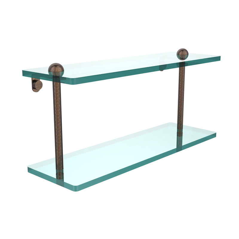 Morosini 2 Piece Tiered Shelf, 16", Venetian Bronze
