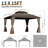 Outdoor Galvanized Steel Patio Gazebo with Double Roof-123281489-123281490