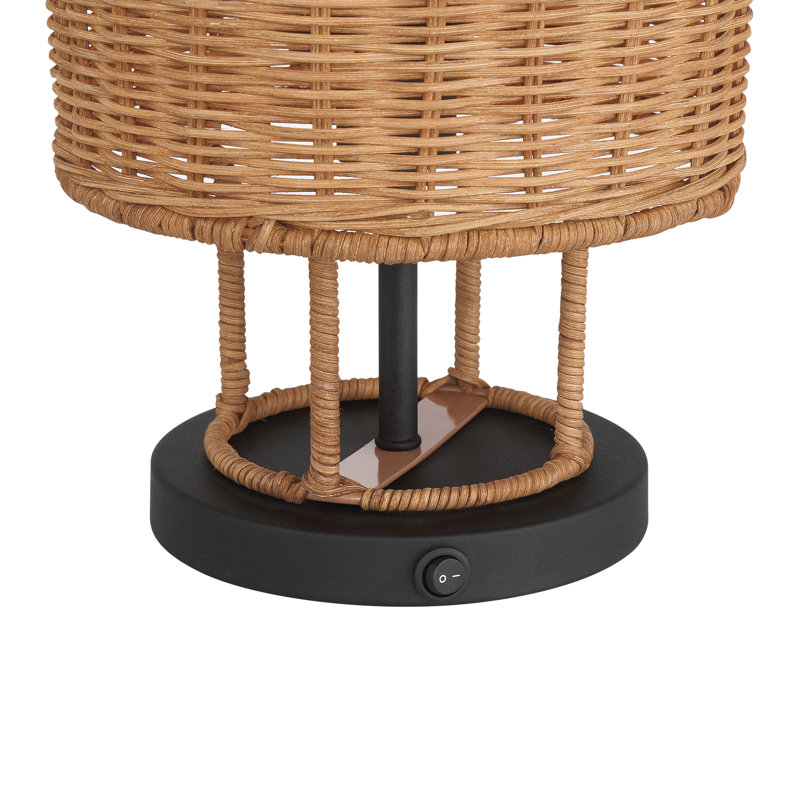 Rattan Lantern 1-Light table lamp