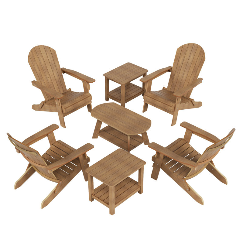 Arrlo 4 - Person Patio Conversation Set, Teak