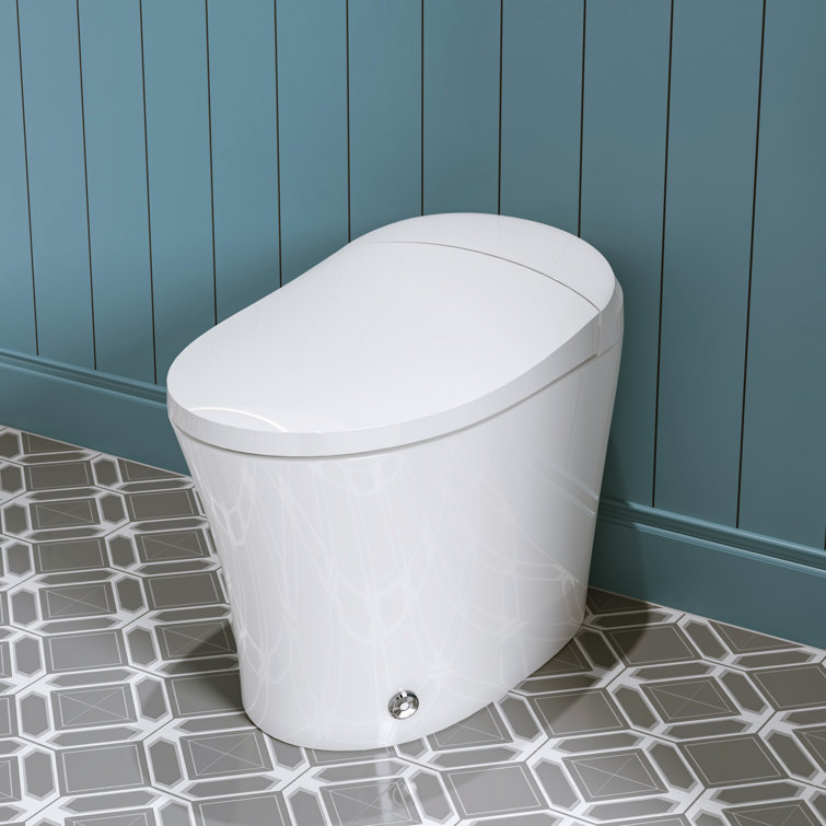 HOROW 1.27 GPF Tankless Elongated Smart Bidet Toilet with ADA Seat Height