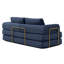 Canapé-lit convertible avec coussins, canapé-lit pliant et matelas futon pour le salon et la chambre à coucher, bleu-128896581