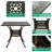 Bloomsbury Market 5-piece Outdoor Patio Dining Set, All-weather Cast Aluminum Conversation Set, Patio Furniture Set For Backyard, Include 4 Swivel Rocker Chairs, A 35.38" Square Table W/umbrella Hole-328750539